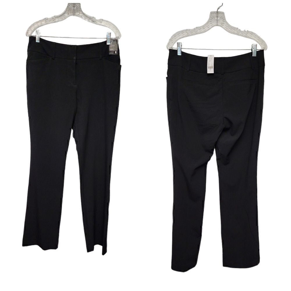 7th Avenue Modern Fit Barely Bootcut Black Dress Pants  Size 8